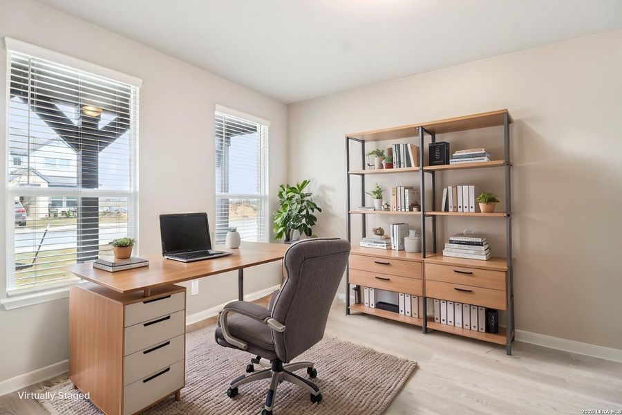 Furnished interior view inside a new home in Estancia Ranch - Classic Series, San Antonio (Image 16).