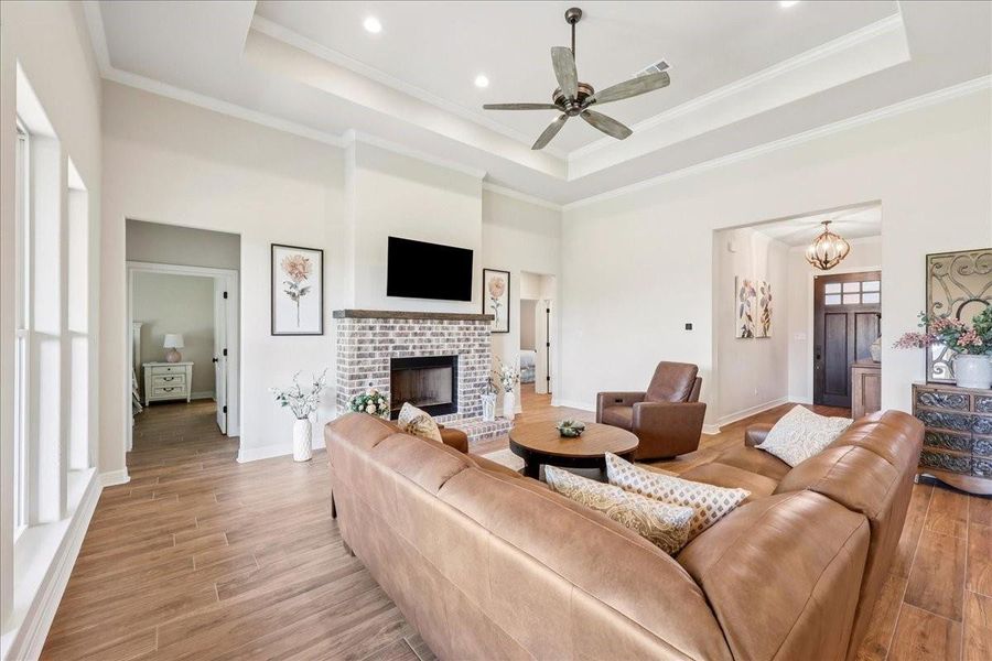 Furnished interior view inside a new home in , Beaumont (Image 30). Furnished interior view inside a new home in , Beaumont (Image 30).