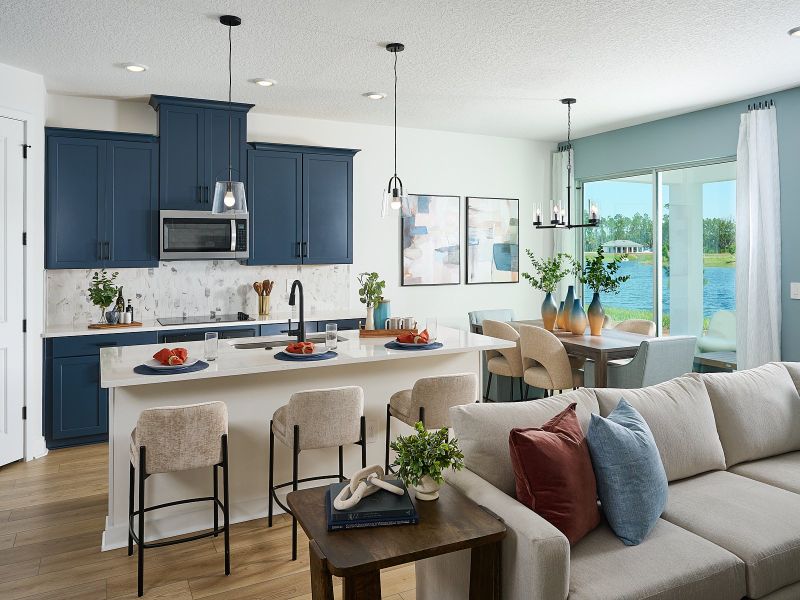 Dining room in the Modena floorplan modeled at Ridgehaven