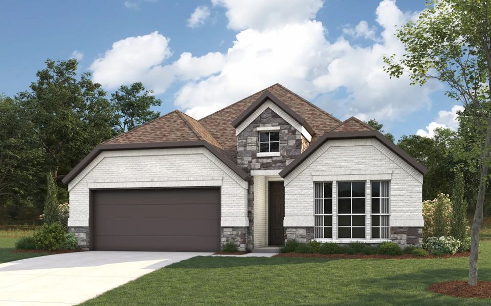 Representative exterior photo of a completed home built from the Garnet by Stonehollow Homes in Estates At Baker Park, Sherman, TX (Image 7).