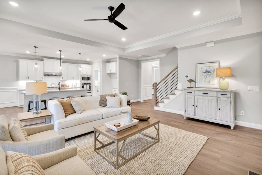 Representative furnished interior of a home built from the Lumina Island by Kent Homes in Oyster Harbour, Supply (Image 93).