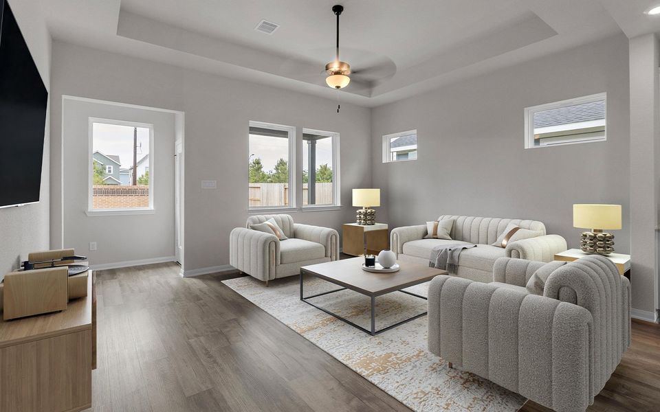 Furnished interior view inside a new home in Elyson, Katy (Image 3).