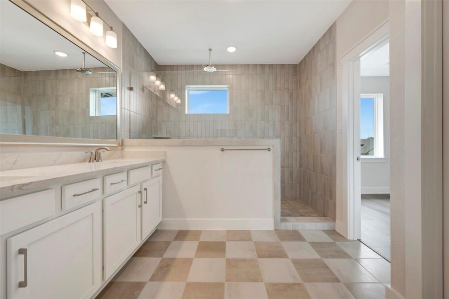 Furnished interior view inside a new home in Elyson 40', Katy (Image 11).