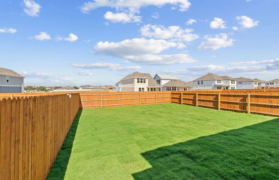 Exterior details and patio area of a home in Santa Rita Ranch, Liberty Hill (Image 3). Exterior details and patio area of a home in Santa Rita Ranch, Liberty Hill (Image 3).