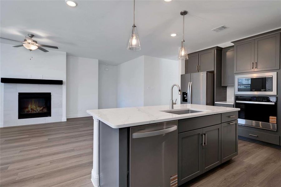 Furnished interior view inside a new home in Ashford Park - Texana Series, Corinth (Image 3). Furnished interior view inside a new home in Ashford Park - Texana Series, Corinth (Image 3).
