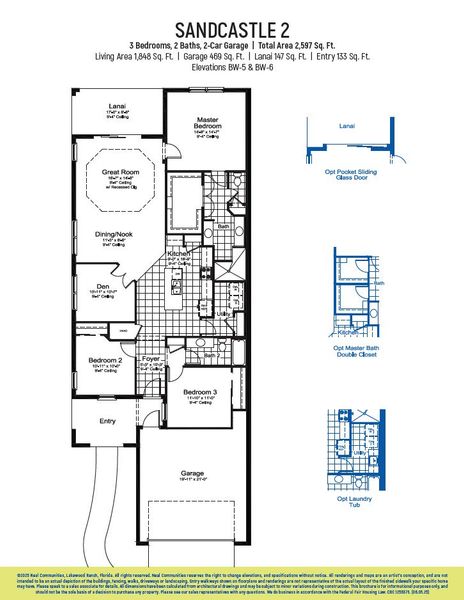 2D floor plan layout of this home in Grand Palm, Venice, FL (Image 5).