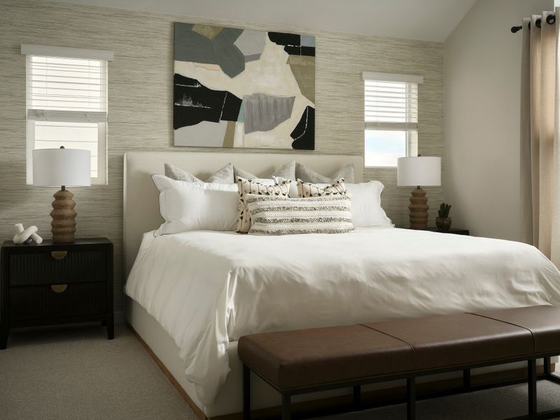 Representative furnished interior of a home built from the Tealight Six by Brookfield Residential in Barefoot, Firestone (Image 7).