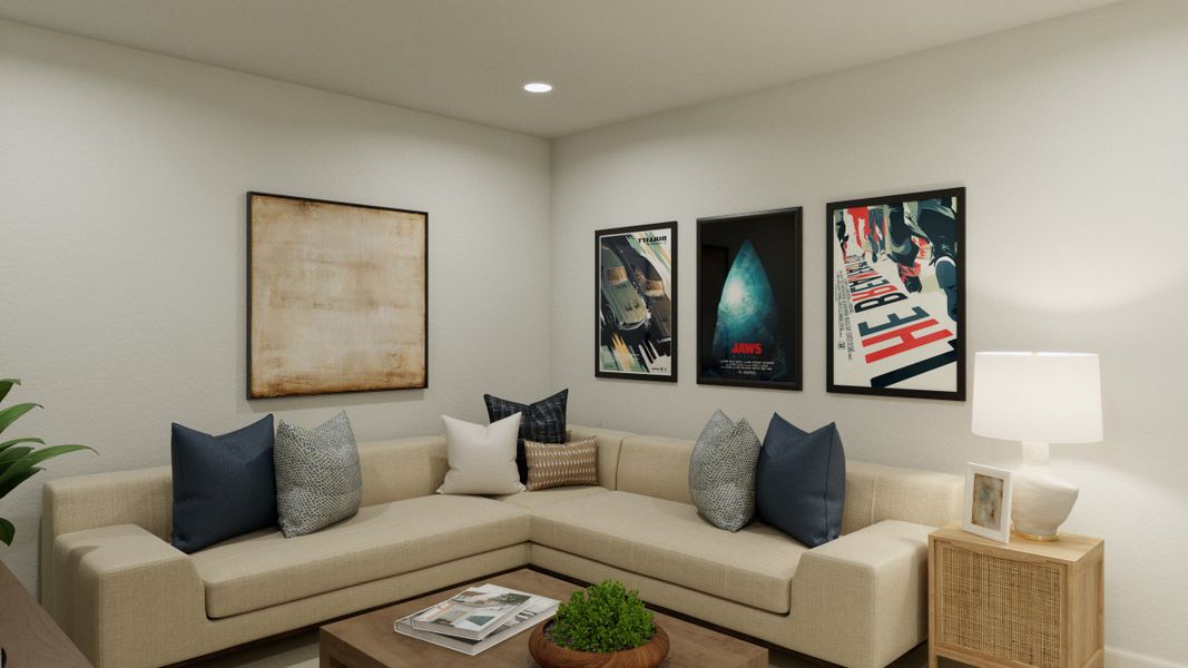 Representative furnished interior of a home built from the Laurent by Normandy Homes in Hazelwood 40' Series, Frisco (Image 8).