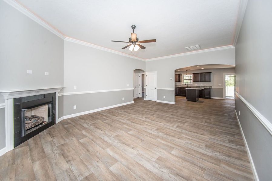 Representative unfurnished interior of a home built from the Archer by Enchanted Homes in Lonesome Dove, San Antonio (Image 22).