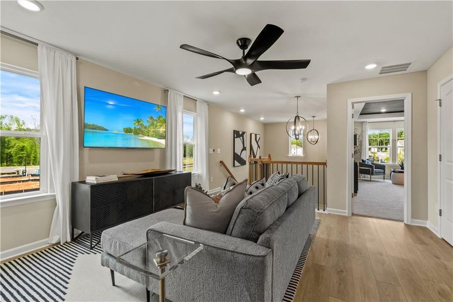 Furnished interior view inside a new home in Enclave at Evergreen, Fairburn (Image 27).
