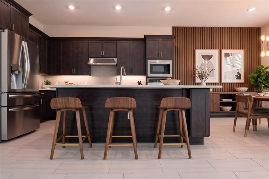 Furnished interior view inside a new home in Parkview Reserve, Orlando (Image 5).