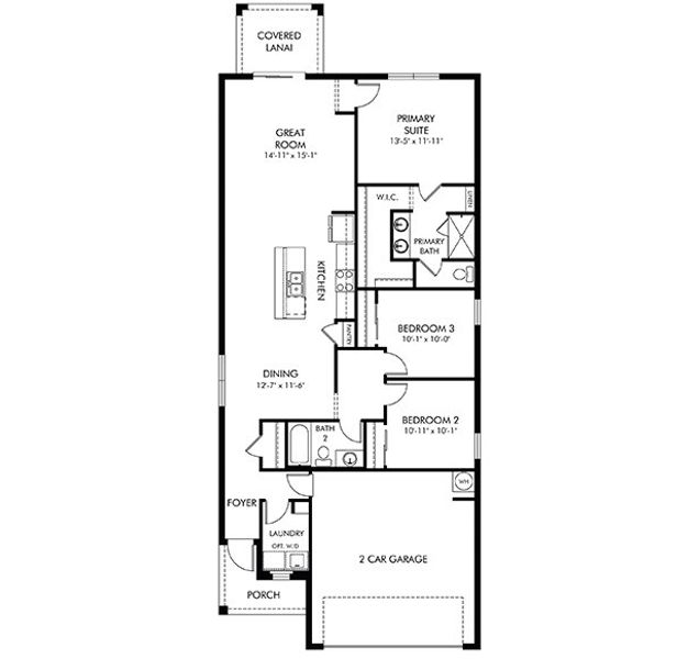 2D floor plan layout of this home in Crescent Lakes - Premier Series, Punta Gorda, FL (Image 3). 2D floor plan layout of this home in Crescent Lakes - Premier Series, Punta Gorda, FL (Image 3).