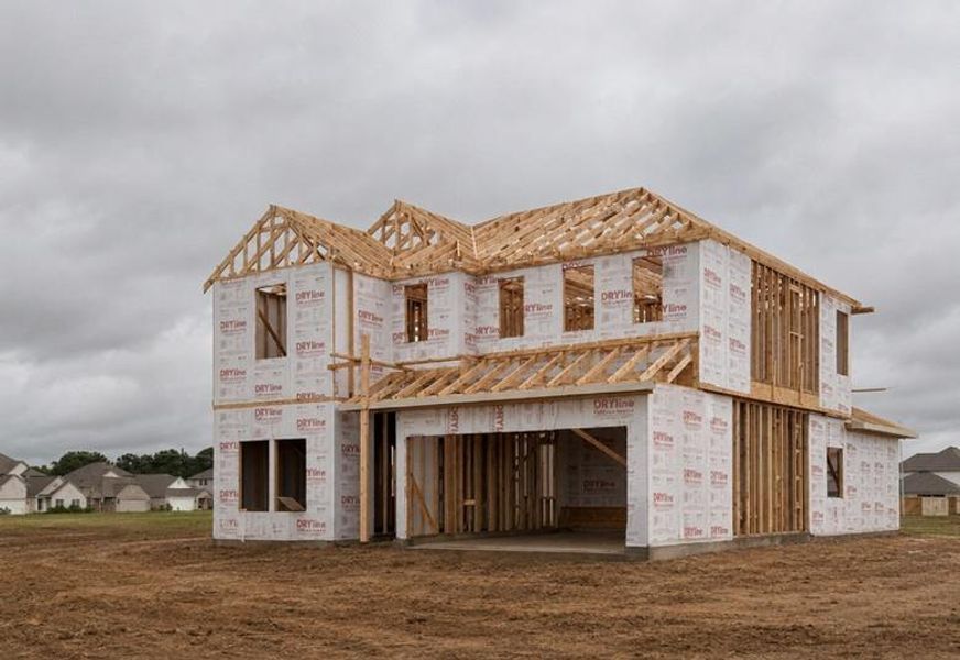 In-progress construction of a new home in Cypress Green, Hockley, TX (Image 27).
