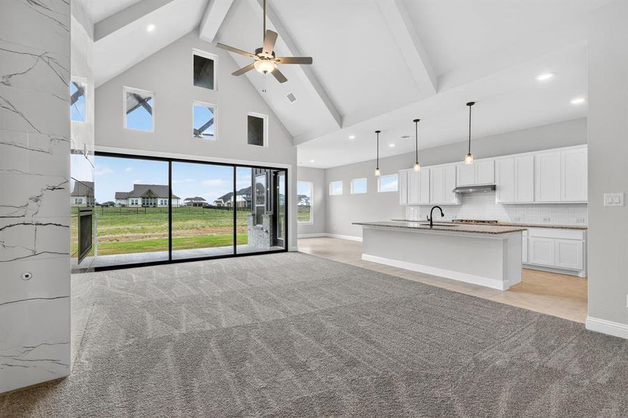 Furnished interior view inside a new home in Highland Crossing, Celina (Image 4). Furnished interior view inside a new home in Highland Crossing, Celina (Image 4).