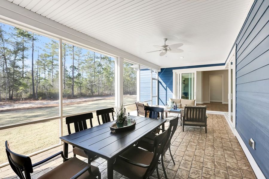 Exterior details and patio area of a home in Compass Pointe, Leland (Image 31). Exterior details and patio area of a home in Compass Pointe, Leland (Image 31).