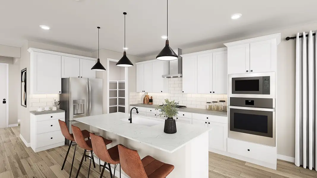 Representative furnished interior of a home built from the Orchard Plan 3003 by Tri Pointe Homes in Waterston Central, Gilbert (Image 3).