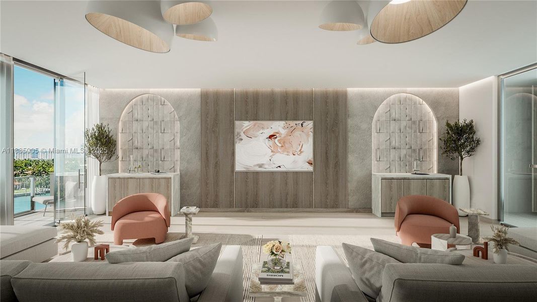 Furnished interior view inside a new home in , Bay Harbor Islands (Image 2). Furnished interior view inside a new home in , Bay Harbor Islands (Image 2).