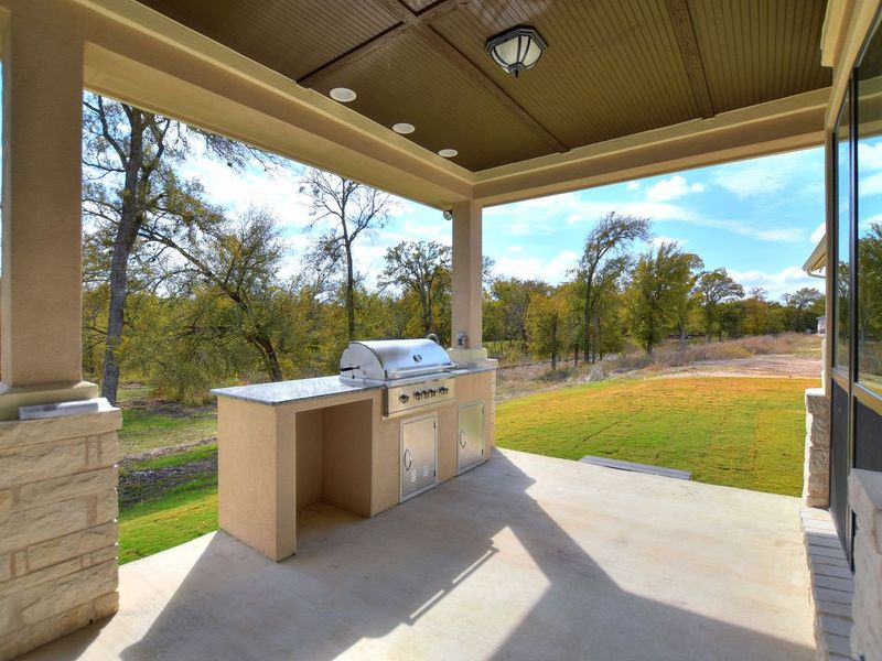 Representative exterior details of a home built from the Madera II by Giddens Homes in Scofield Farms Estates, Georgetown (Image 86).