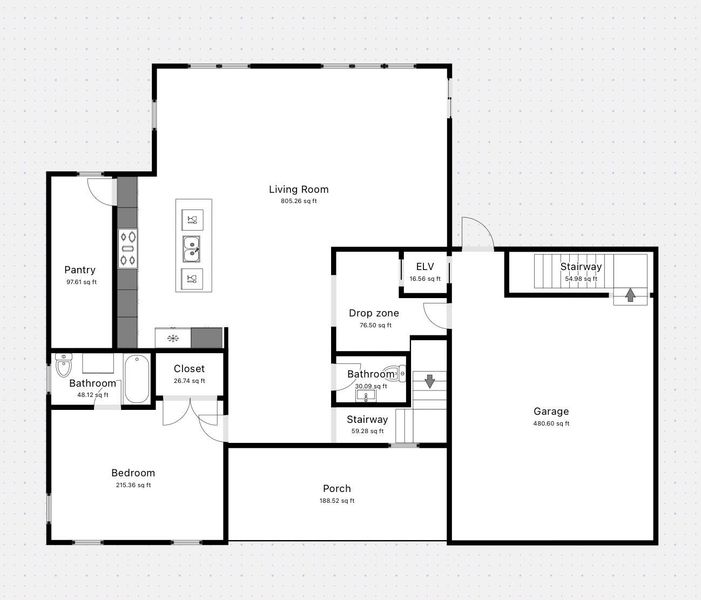 2D floor plan layout of this home in , Mount Pleasant, SC (Image 8).
