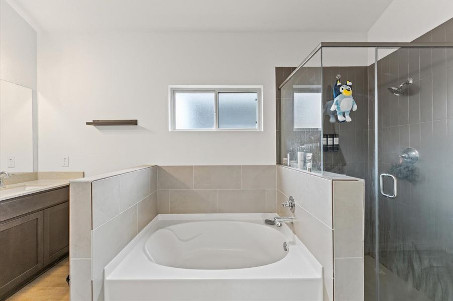 Furnished interior view inside a new home in Cypress Oaks North, Cypress (Image 18).