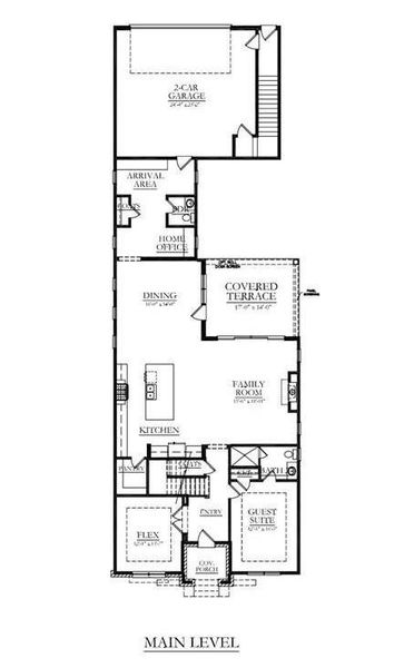 2D floor plan layout of this home in , Davidson, NC (Image 3).
