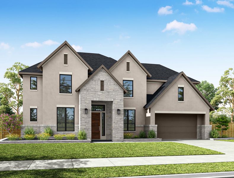 Representative exterior photo of a completed home built from the Bogata by Tri Pointe Homes in Evergrove, Richmond, TX (Image 19).