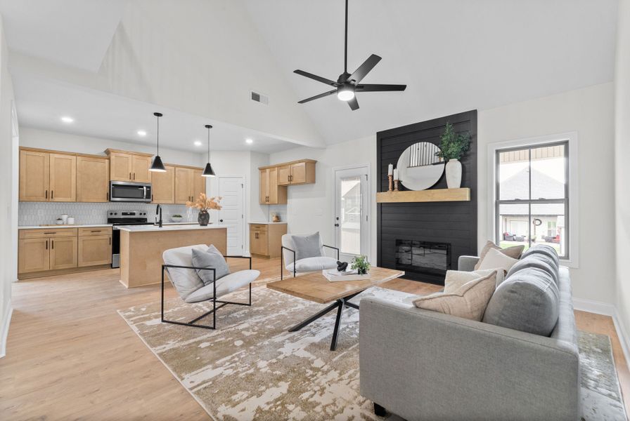 Furnished interior view inside a new home in Park at Oliver Farm, Clarksville (Image 3).