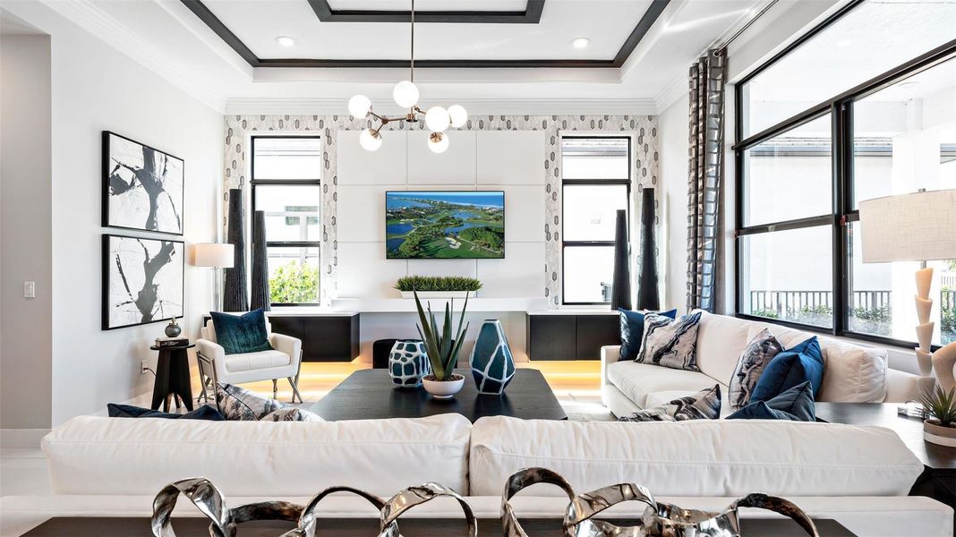 Furnished interior view inside a new home in Cresswind Palm Beach at Westlake, Westlake (Image 36).