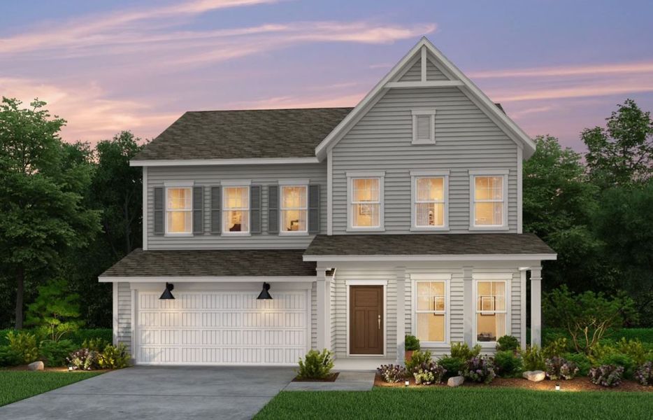 Front exterior of a new home in Midpoint at New Riverside, Bluffton, SC, highlighting curb appeal (Image 18).