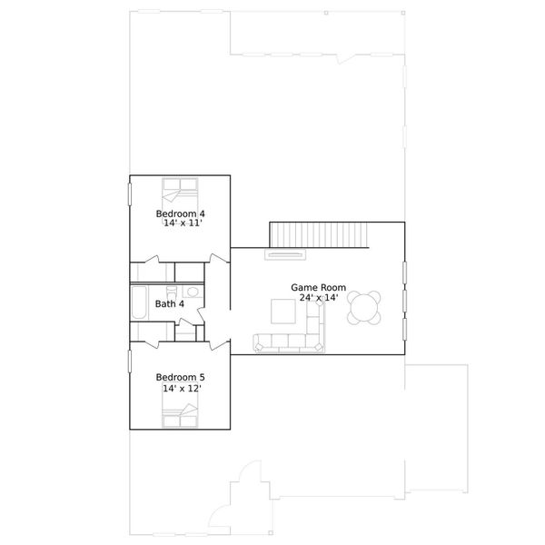 2D floor plan layout of this home in Anniston, Katy, TX (Image 3).