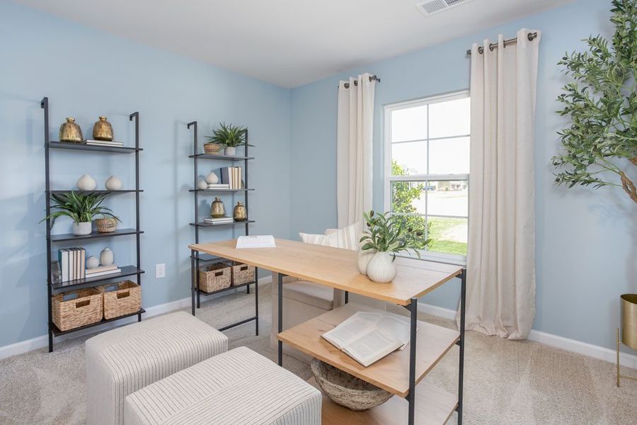 Representative furnished interior of a home built from the CALI by D.R. Horton in Edinborough, Gibsonville (Image 32). Representative furnished interior of a home built from the CALI by D.R. Horton in Edinborough, Gibsonville (Image 32).