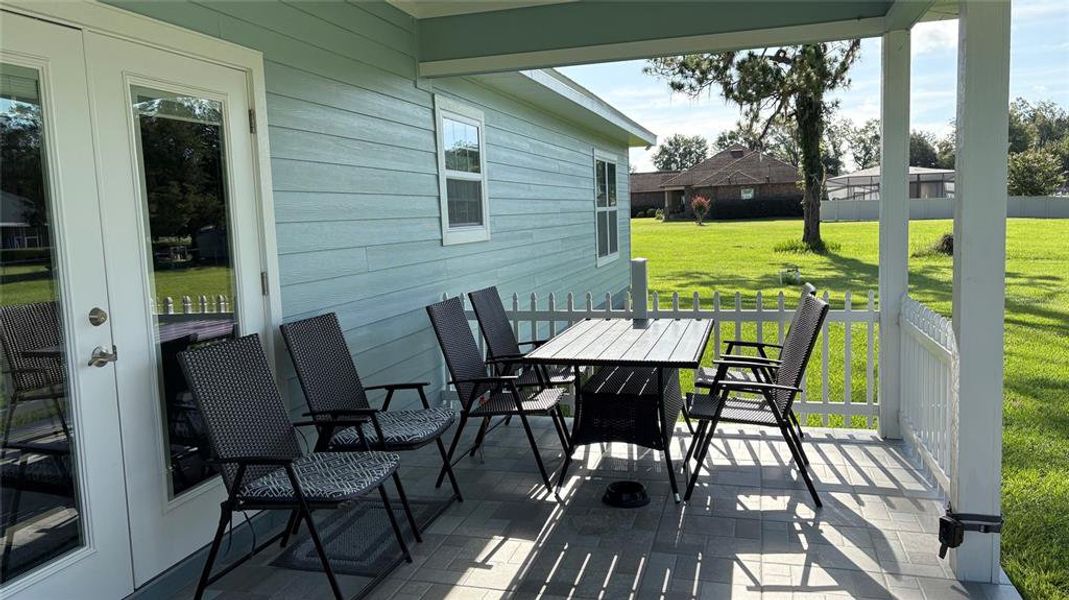 Exterior details and patio area of a home in , Lake City (Image 2). Exterior details and patio area of a home in , Lake City (Image 2).