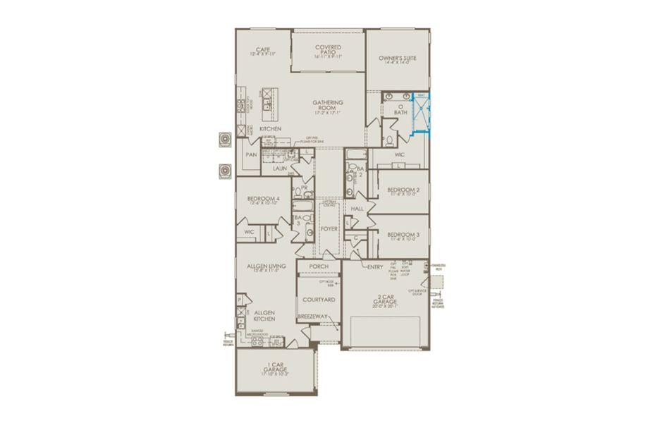 2D floor plan layout of this home in Artisan at Asante, Surprise, AZ (Image 4).