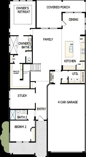 2D floor plan layout of this home in Kresston, Magnolia, TX (Image 5).
