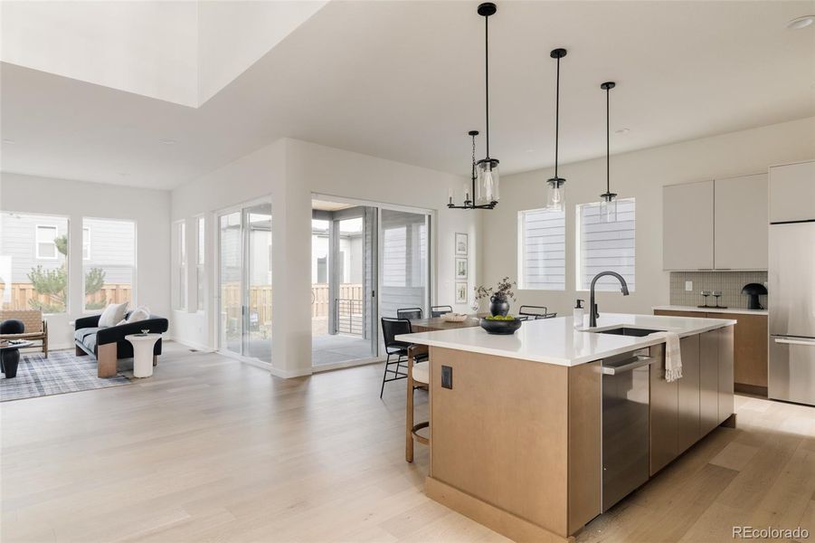 Furnished interior view inside a new home in Lyric at Ridgegate, Lone Tree (Image 3).