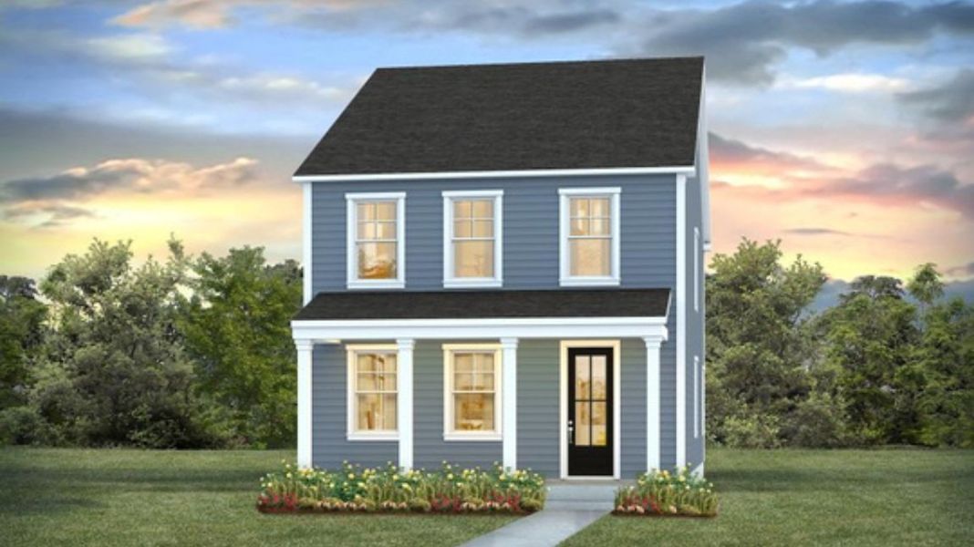 Representative exterior photo of a completed home built from the DRAYTON by D.R. Horton in Rivers Reach, Yemassee, SC (Image 19).