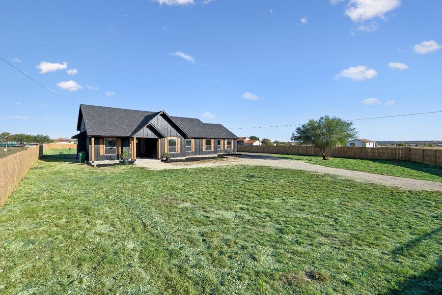 View of front of house featuring a fenced backyard, roof with shingles, and covered porch View of front of house featuring a fenced backyard, roof with shingles, and covered porch