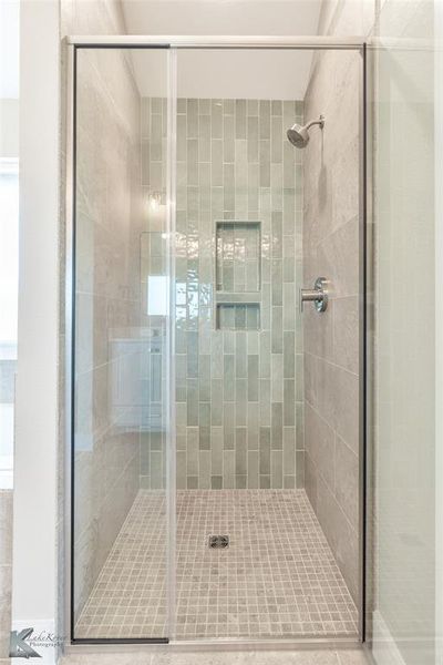 Bathroom featuring a stall shower