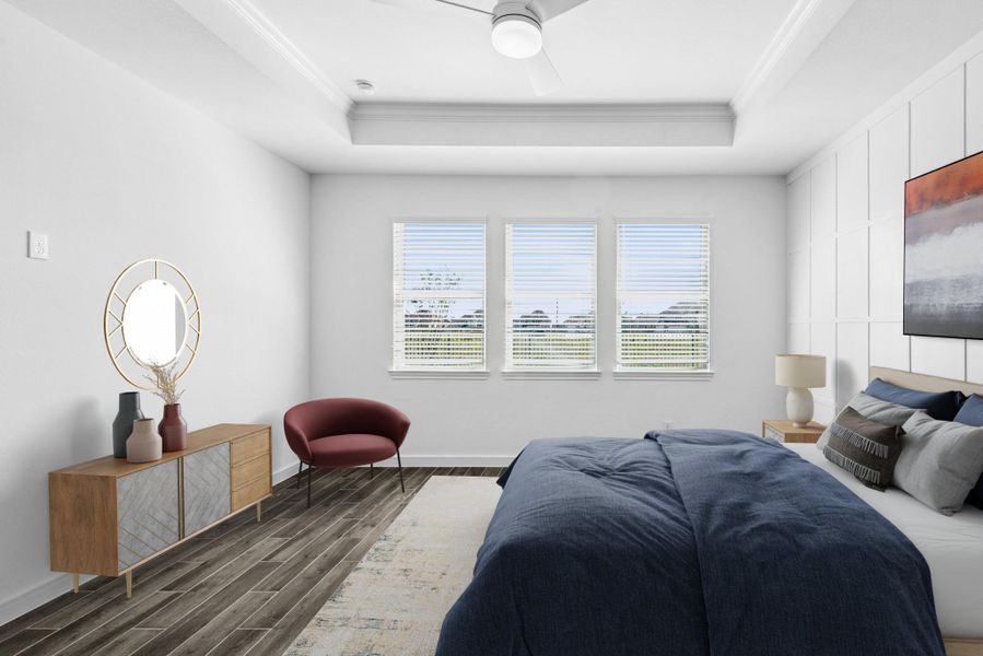 Tranquil primary suite (*Photo not of actual home and used for illustration purposes only.)