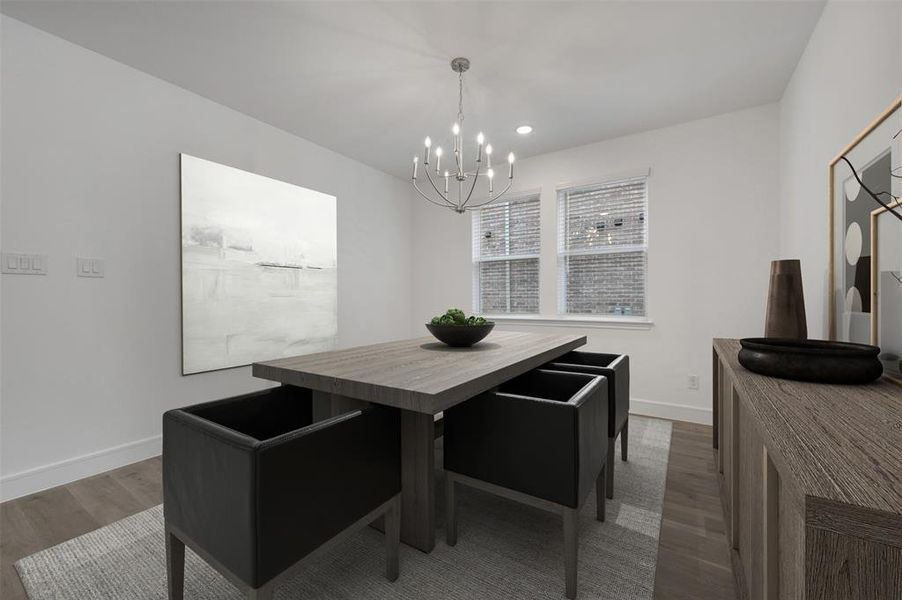 Furnished interior view inside a new home in Timberbrook, Justin (Image 19).