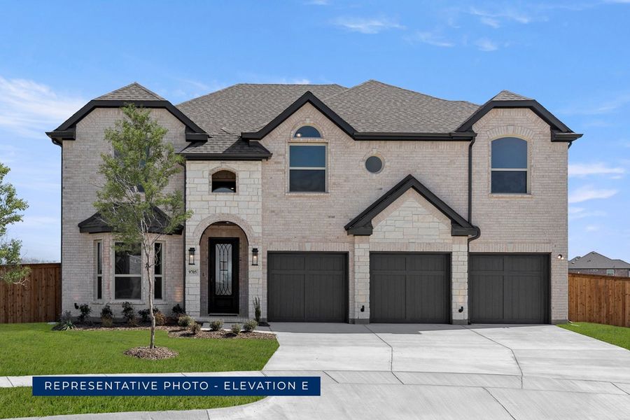 Representative exterior photo of a completed home built from the Boston 2F (w/Media) by First Texas Homes in Spiritas Ranch, Little Elm, TX (Image 13).