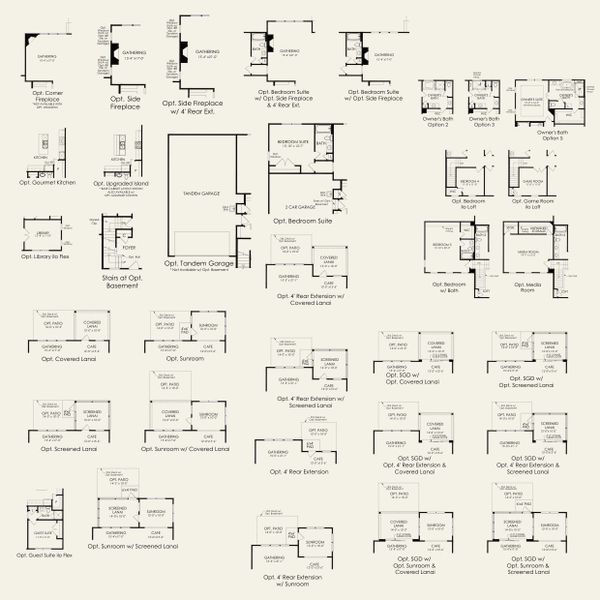 2D floor plan layout for the Foxfield by Pulte Homes in Kinsdale, Lancaster, SC (Image 3). 2D floor plan layout for the Foxfield by Pulte Homes in Kinsdale, Lancaster, SC (Image 3).