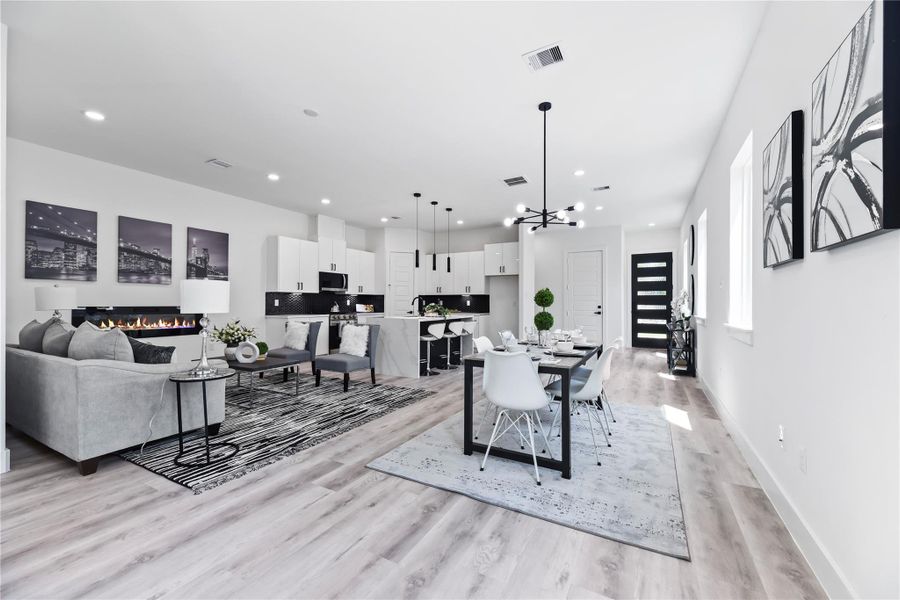 Furnished interior view inside a new home in , Houston (Image 15).