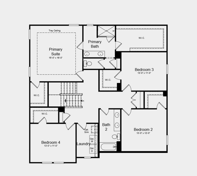 2D floor plan layout of this home in Falls Creek, Flowery Branch, GA (Image 3).