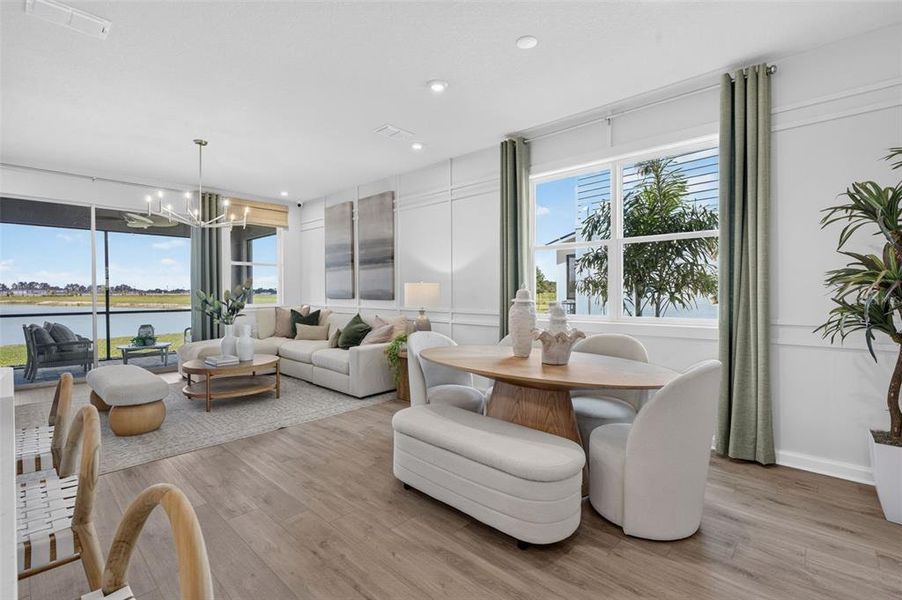 Furnished interior view inside a new home in Pasadena Ridge Master, Dade City (Image 10).