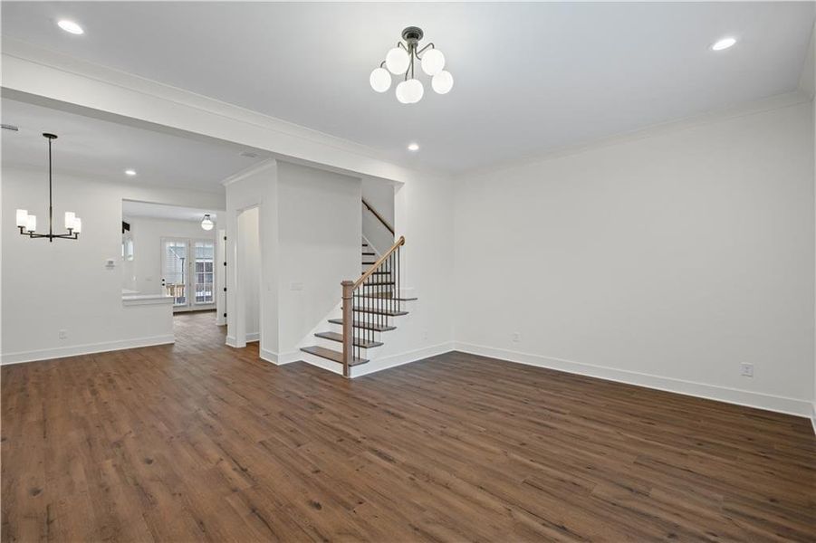 Spacious, unfurnished interior of a new home in Devin's Shire - A Kennesaw Tradition, Kennesaw (Image 19).