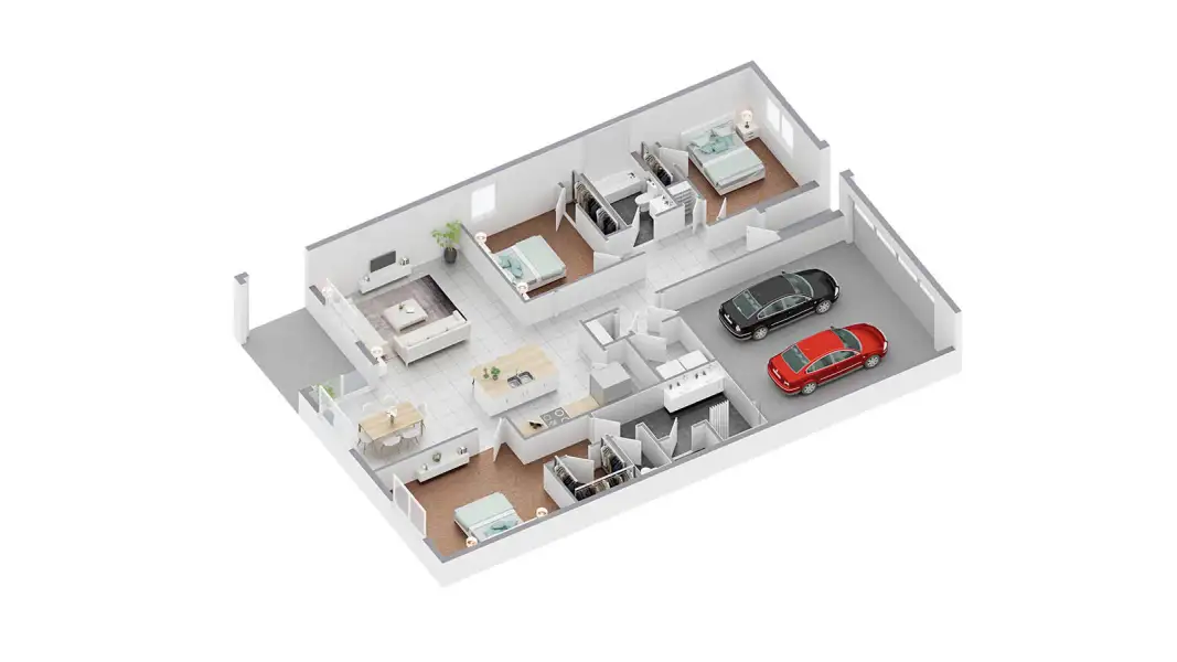 2D floor plan layout for the Aria by D.R. Horton in James Landing, Leesburg, FL (Image 3).