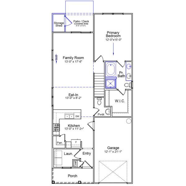 2D floor plan layout of this home in Ellington, Elgin, SC (Image 3).