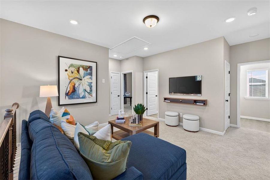 Furnished interior view inside a new home in Meadowbrook, Cartersville (Image 9). Furnished interior view inside a new home in Meadowbrook, Cartersville (Image 9).