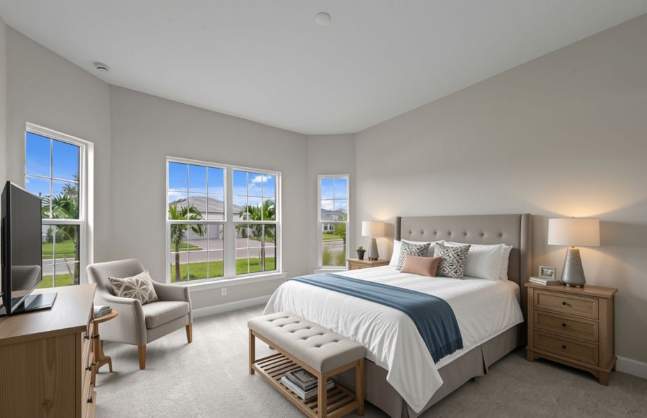 Furnished interior view inside a new home in Del Webb Oak Creek, North Fort Myers (Image 15).